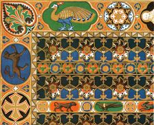 Painted wooden ceiling in the cathedral at Messina, Sicily, Italy, (1928). Creator: Unknown