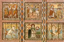 Painted wooden ceiling in St. Martin's Church, Zillis, Switzerland, (1928). Creator: Unknown