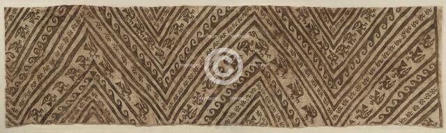 Painted Wrapping for Mummy, c.1100-1400 A.D.. Creator: Unknown.