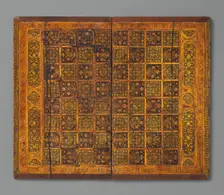 Painted and Inlaid Game Board, India, late 17th century. Creator: Unknown