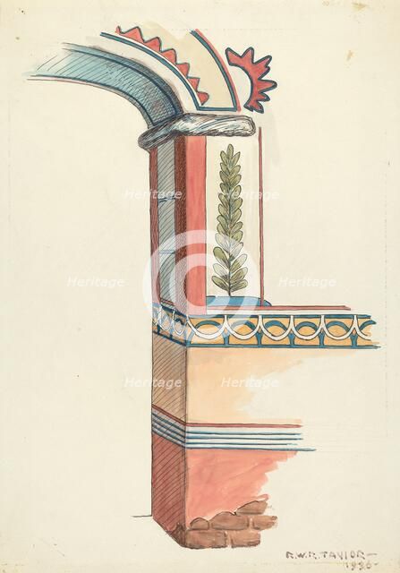 Painted Archway, 1936. Creator: Robert W.R. Taylor.