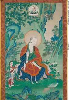 Painted Banner (Thangka) of Vajriputra, One of the Sixteen Great Arhats, late 17th/early 18th cent. Creator: Unknown