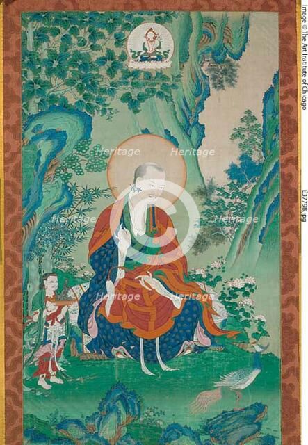 Painted Banner (Thangka) of Vajriputra, One of the Sixteen Great Arhats, late 17th/early 18th cent. Creator: Unknown.