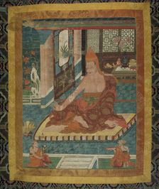 Painted Banner (Thangka) of Portrait of Sakya Pandita (1132 - 1251), c. 1800. Creator: Unknown