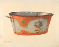 Painted Basin, 1935/1942. Creator: John H. Tercuzzi