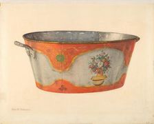 Painted Basin, 1935/1942. Creator: John H. Tercuzzi