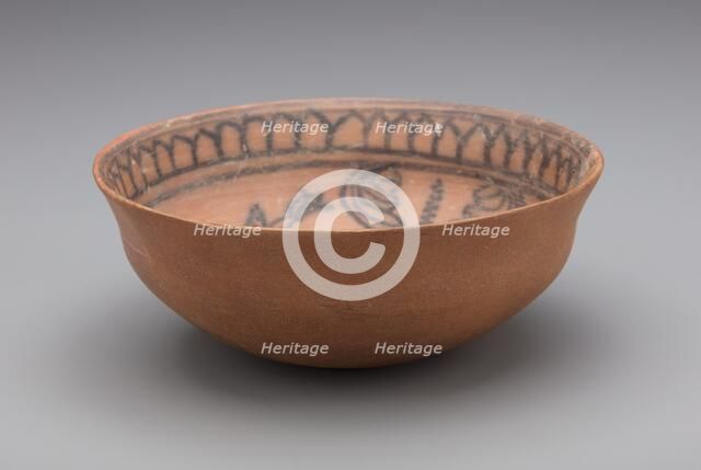 Painted Bowl with Fish and Lotus Design, 5th century. Creator: Unknown.