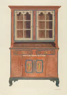Painted Cabinet, c. 1939. Creator: Carl Strehlau