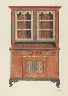 Painted Cabinet, c. 1939. Creator: Carl Strehlau