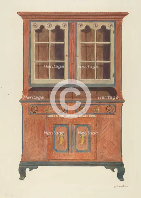 Painted Cabinet, c. 1939. Creator: Carl Strehlau.
