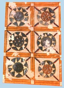 Painted ceiling decoration in the Stasovsky Crypt, Cimmerian Bosporus, Kerch, (1928). Creator: Unknown