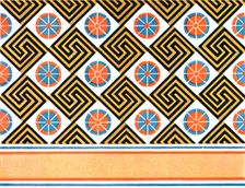 Painted ceiling in the Tomb of Enene at Thebes, Egypt, (1928). Creator: Unknown