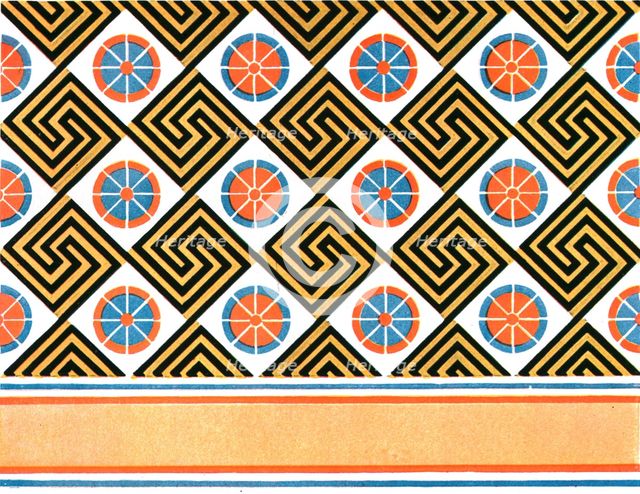 Painted ceiling in the Tomb of Enene at Thebes, Egypt, (1928). Creator: Unknown.
