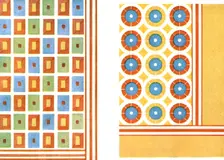Painted ceiling patterns in the tomb of Nebamon at Thebes, Egypt, (1928). Creator: Unknown