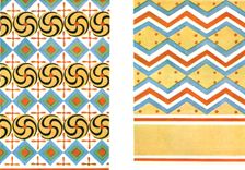 Painted ceilings in the Tomb of Amenemheb at Thebes, Egypt, (1928). Creator: Unknown