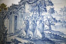 Painted ceramic tiles, Monastery of Alcobaca, Alcobaca, Portugal, 2009. Artist: Samuel Magal