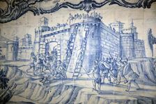 Painted ceramic tiles, Monastery of Alcobaca, Alcobaca, Portugal, 2009. Artist: Samuel Magal