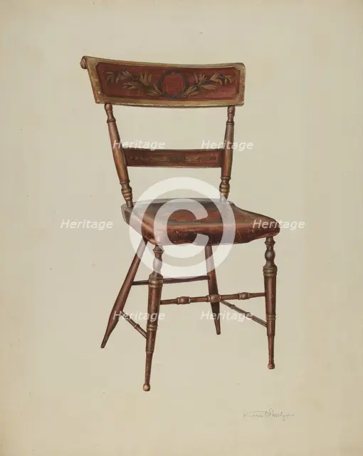Painted Chair, 1938. Creator: Kurt Melzer.