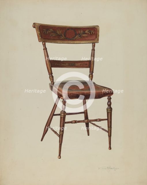 Painted Chair, 1938. Creator: Kurt Melzer.