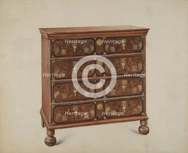 Painted Chest, 1935/1942. Creator: Ralph Boyer.