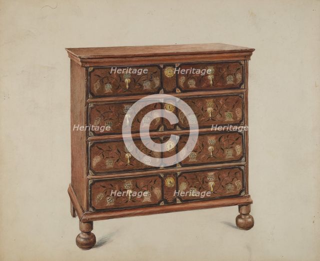 Painted Chest, 1935/1942. Creator: Ralph Boyer.