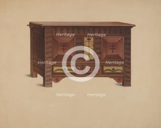 Painted Chest, c. 1937. Creator: Sumner Merrill.