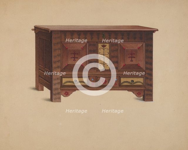 Painted Chest, c. 1937. Creator: Sumner Merrill.