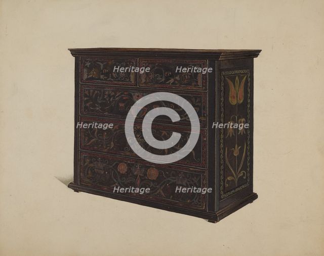Painted Chest of Drawers, c. 1938. Creator: Martin Partyka.