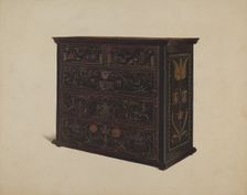 Painted Chest of Drawers, c. 1938. Creator: Martin Partyka