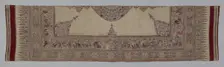 Painted cotton with medallion and figures, India, 15th century. Creator: Unknown