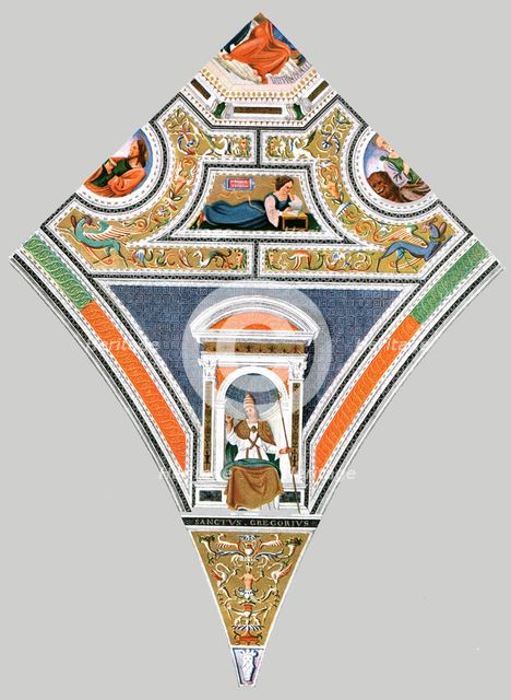 Painted decoration in the church of Santa Maria del Popolo, Rome, Italy, (1928). Creator: Unknown.