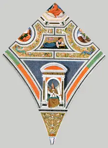 Painted decoration in the church of Santa Maria del Popolo, Rome, Italy, (1928). Creator: Unknown