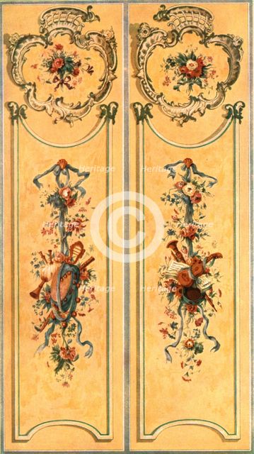 Painted decoration in the New Palace, Potsdam, Germany, (1928). Creator: Unknown.