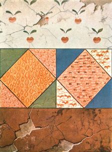 Painted decoration in the Stasovsky Crypt, Cimmerian Bosporus, Kerch, (1928). Creator: Unknown