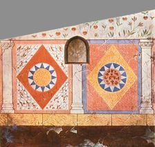 Painted decoration in the Stasovsky Crypt, Cimmerian Bosporus, Kerch, (1928). Creator: Unknown