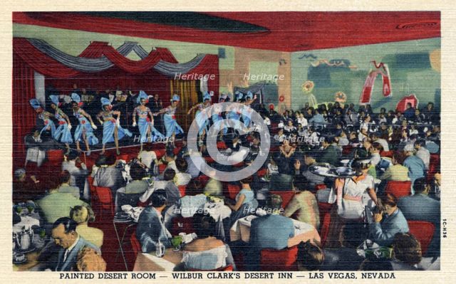 'Painted Desert Room, Wilbur Clark's Desert Inn, Las Vegas, Nevada', postcard, 1951. Artist: Unknown