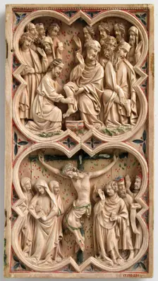 Painted Diptych, French or North Spanish, ca. 1340-60. Creator: Unknown