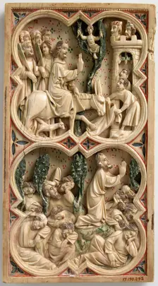 Painted Diptych, French or North Spanish, ca. 1340-60. Creator: Unknown