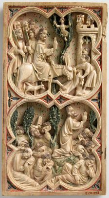 Painted Diptych, French or North Spanish, ca. 1340-60. Creator: Unknown