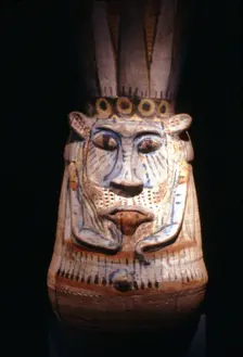 Painted Figure of Egyptian God Bes