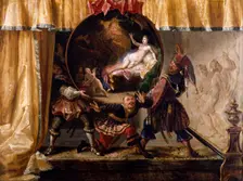 Painted Fire Screen, 1700. Creator: Jacques Vigoureux Duplessis