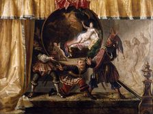 Painted Fire Screen, 1700. Creator: Jacques Vigoureux Duplessis