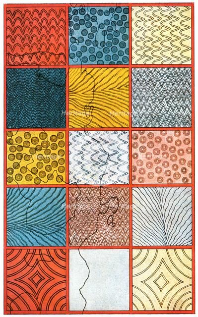 Painted floor in the palace at Mycenae, Greece, (1928).  Creator: Unknown.