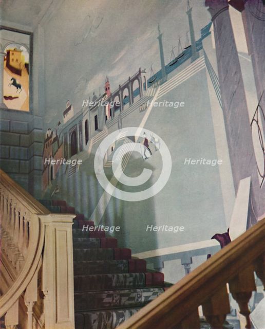 'Painted fresco for a staircase', 1933. Artist: Unknown.