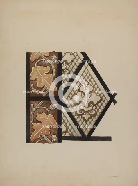 Painted Glass Window, c. 1937. Creator: James McLellan.