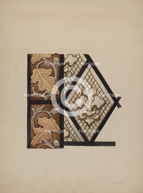 Painted Glass Window, c. 1937. Creator: James McLellan.