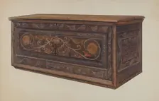Painted Guilford Chest, 1935/1942. Creator: Edward F. Engel