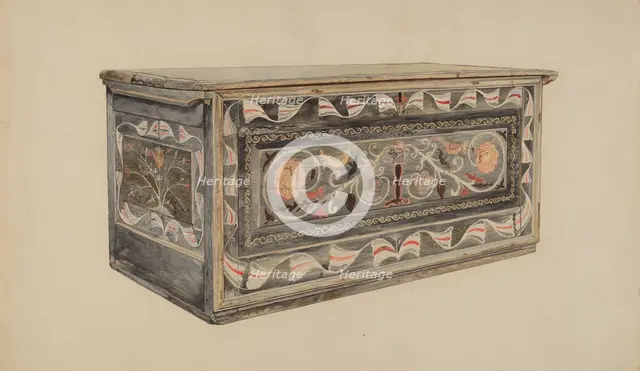 Painted Guilford Chest, 1935/1942. Creator: Edward F. Engel.