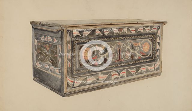 Painted Guilford Chest, 1935/1942. Creator: Edward F. Engel.