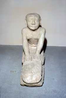 Painted Limestone figure, Egyptian, Old Kingdom, 2400BC-2000 BC